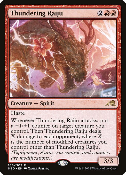 Thundering Raiju (166) (Foil) - Kamigawa: Neon Dynasty - Game On