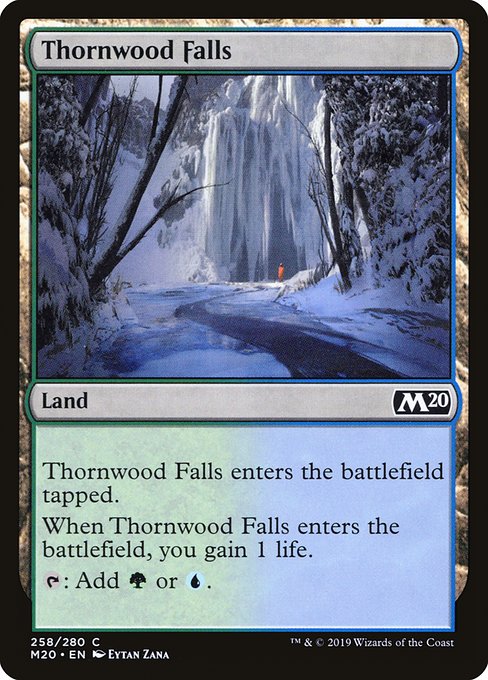 Thornwood Falls (258) (Foil) - Core Set 2020 - Game On