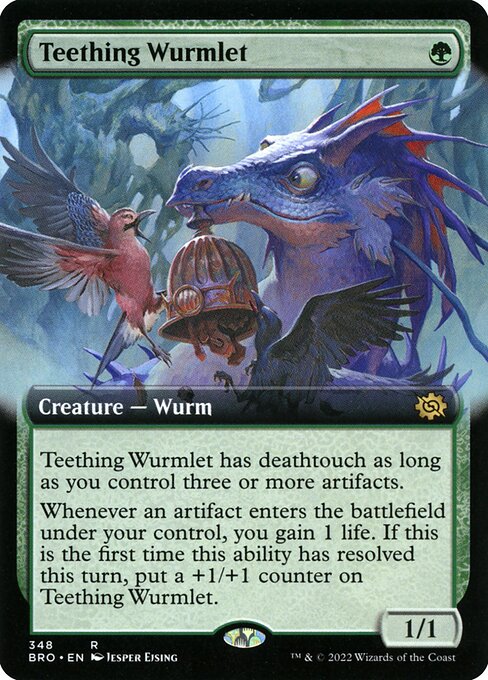 Teething Wurmlet (348) - EXTENDED ART - The Brothers' War - Game On