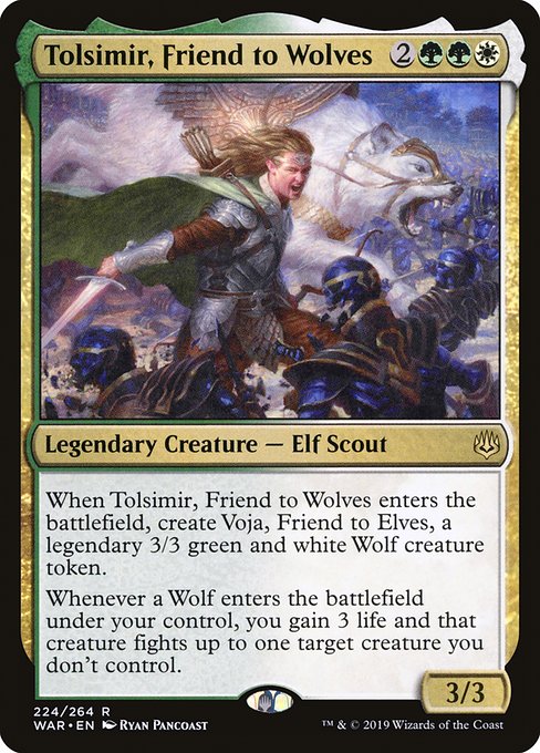 Tolsimir, Friend to Wolves (224) (Foil) - War of the Spark - Game On