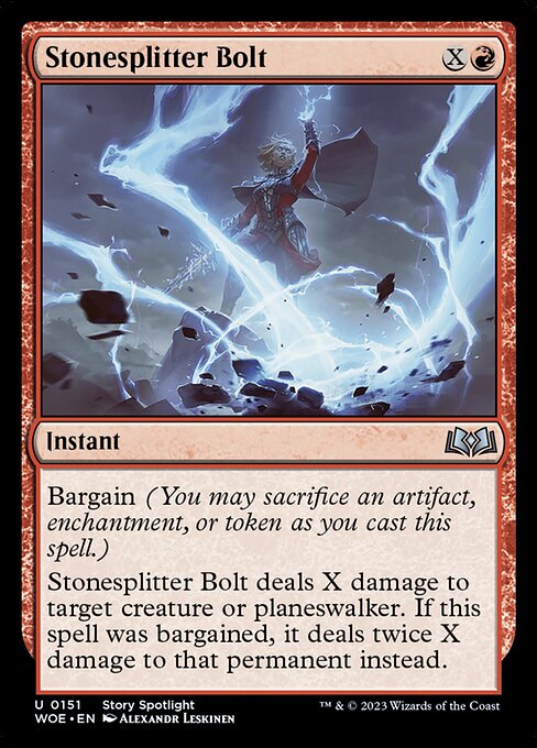 Stonesplitter Bolt (151) (Foil) - Wilds of Eldraine - Game On